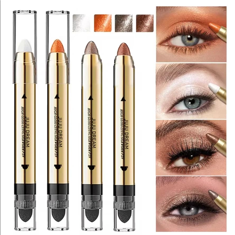 Eye makeup for lazy people, light shadow pen, illuminating, three-dimensional face repair, double head stick umbrella