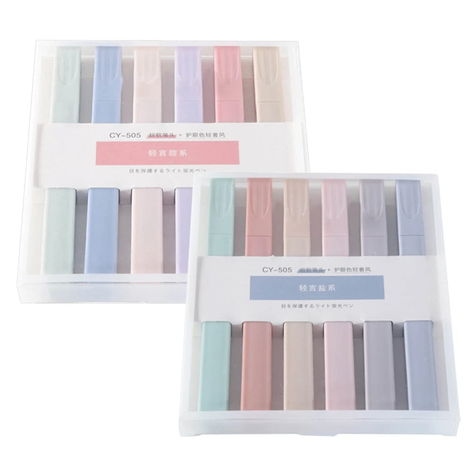 Andstal 6 pz/lotto Set di penne evidenziatore Morandi 24 colori pastello Fluo per pennarelli di testo scolastici cancelleria Mini evidenziatori con punta in feltro