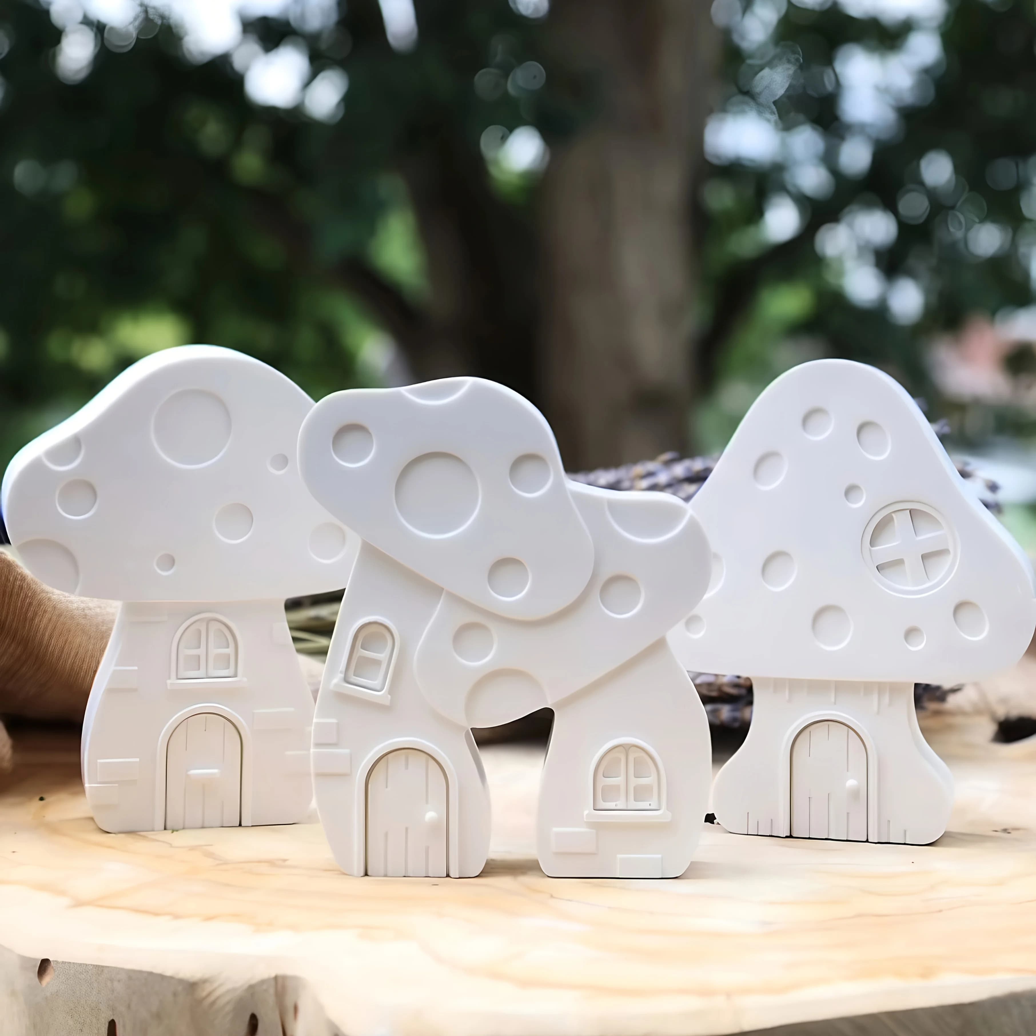 Stampo per casa dei funghi - Simpatica casa dei funghi con porte e finestre, per resina, resina epossidica, artigianato in silicone - Gioielli fai da te, Decorazioni da giardino,