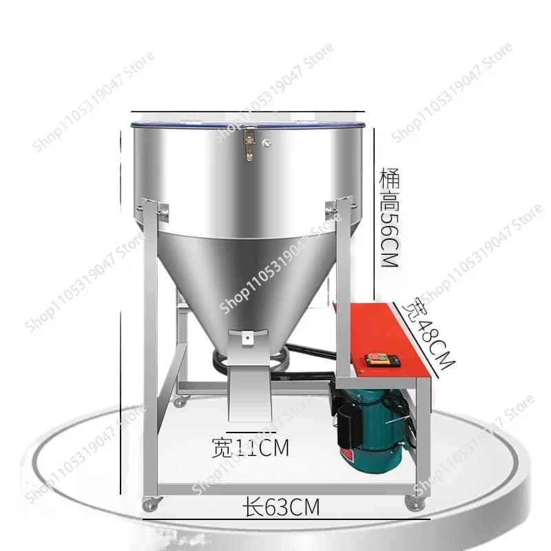 Stainless Steel Animal Mixer, Plastic Dry Powder Mixer 50KG-200KG