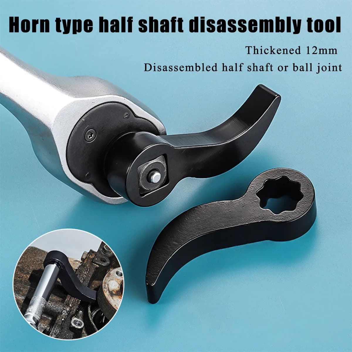 Angle axis disassembly tool, guide bar adapter used for open-end keys, disassembly axle repair tool