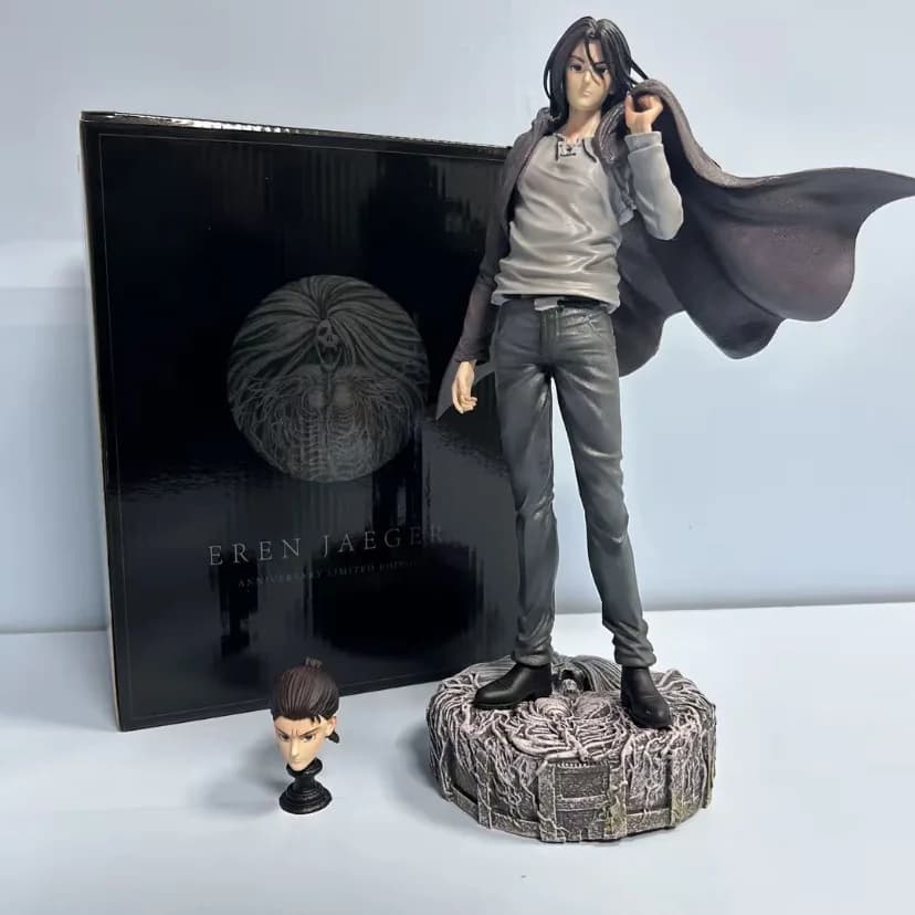 Statuetta Bicefala Edizione Anniversario di Attack on Titan, Decorazione da Tavolo Collezionabile GK con Base in Resina