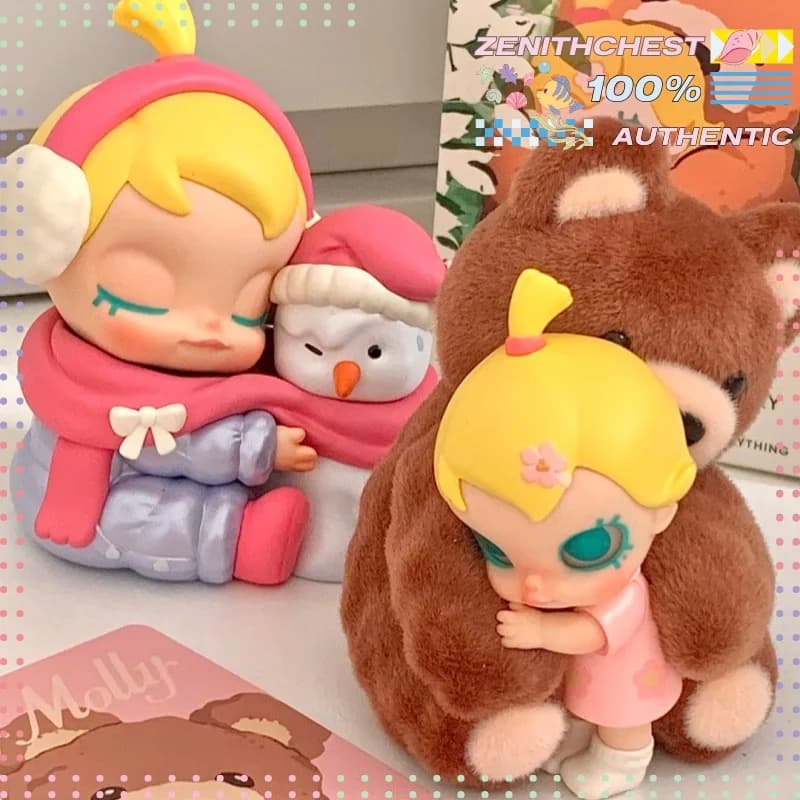 Autentica scatola misteriosa POP MART Baby Molly My Huggable Discovery Series Interessante bambola d'azione per decorazioni da scrivania e regali