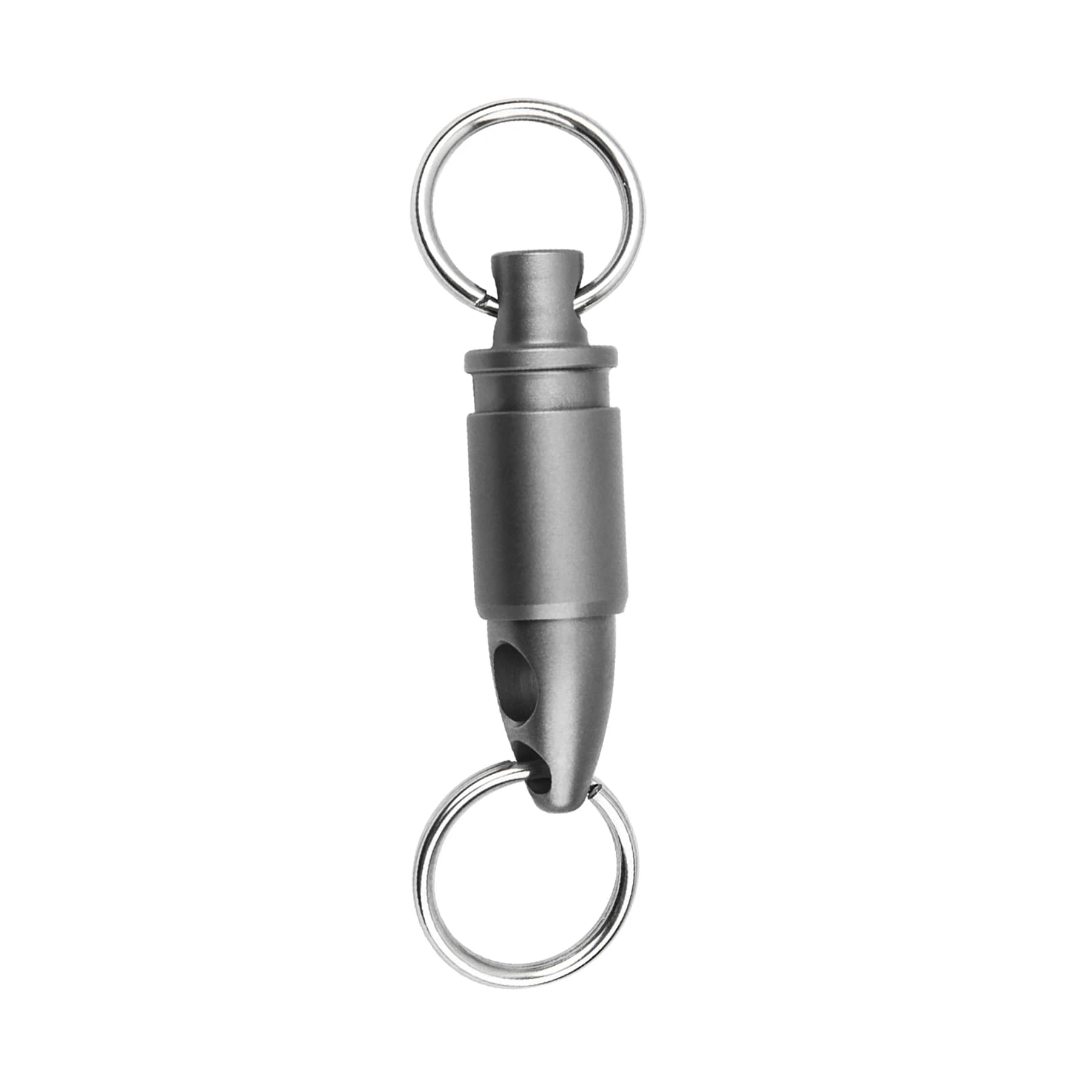 Portachiavi in Titanio Solido TC4, Design a Proiettile Semplice, Gancio Girevole a Sgancio Rapido, Anello Portachiavi Staccabile, Regalo Fai-da-Te EDC
