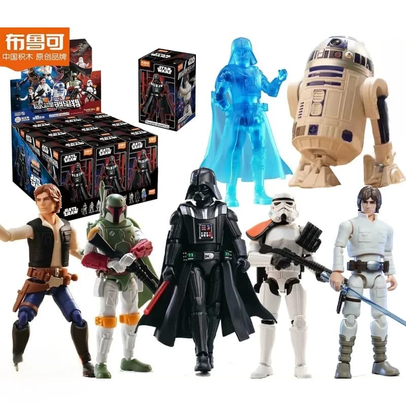 BLOKEES Modellini da Costruire Star Wars 2° Edizione Darth Vader Snow Storm Trooper Boba Fett, Regali da Collezione per Bambini