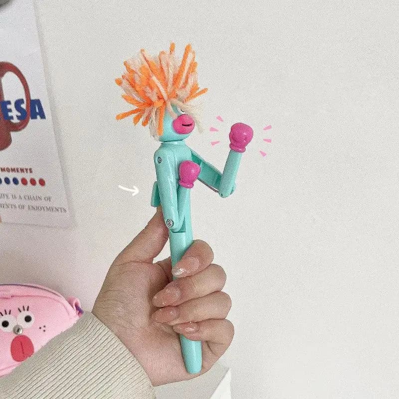 Nuova Penna Creativa a Forma di Uomo Peloso Cartoon, Penna Antistress, Penna a Sfera Cartoon, Penna Gel per Studenti