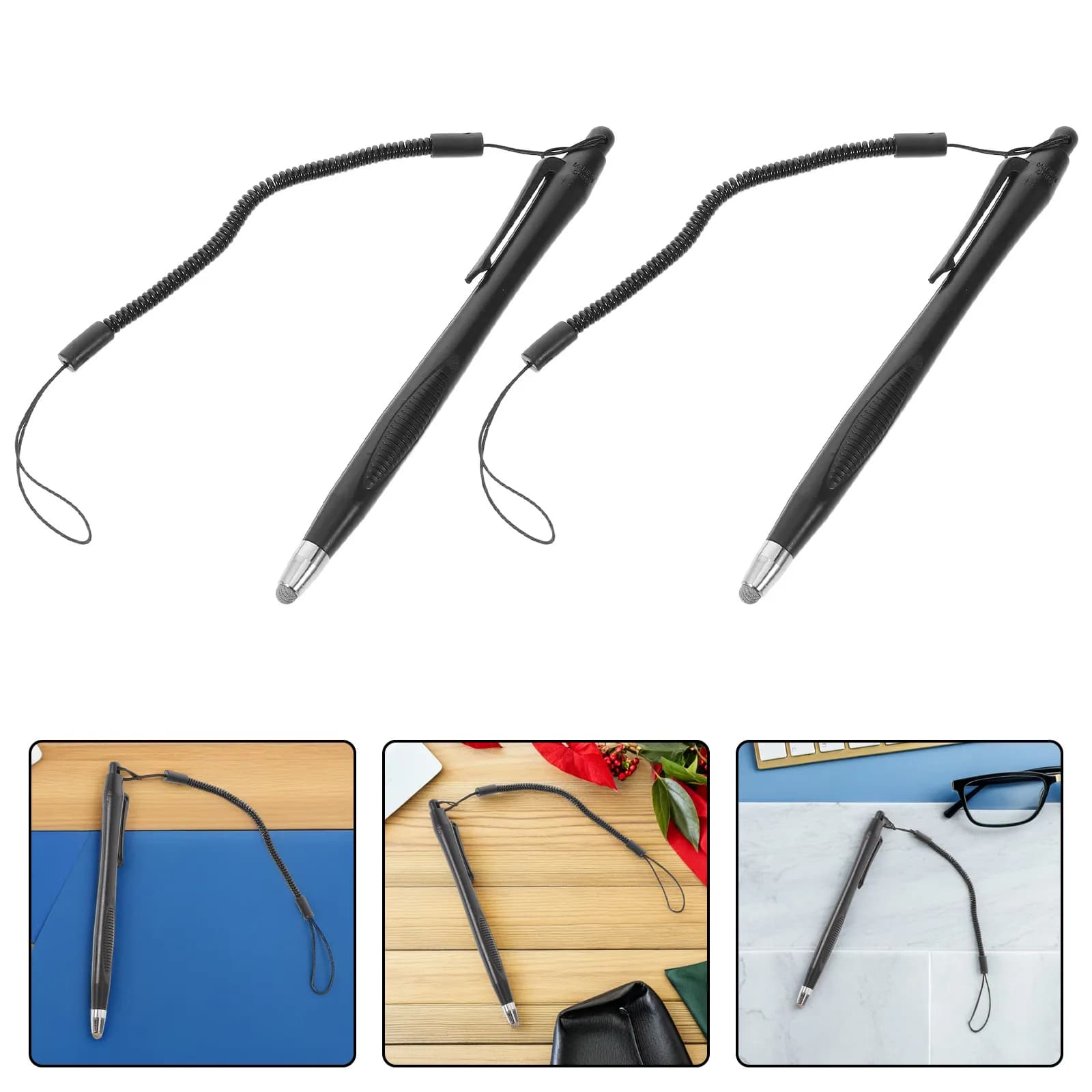 Penne stilo touchscreen da 3 pezzi, punta fine di precisione, penna capacitiva antiscivolo per tablet, disegno, accessori per penna per schermo di laptop