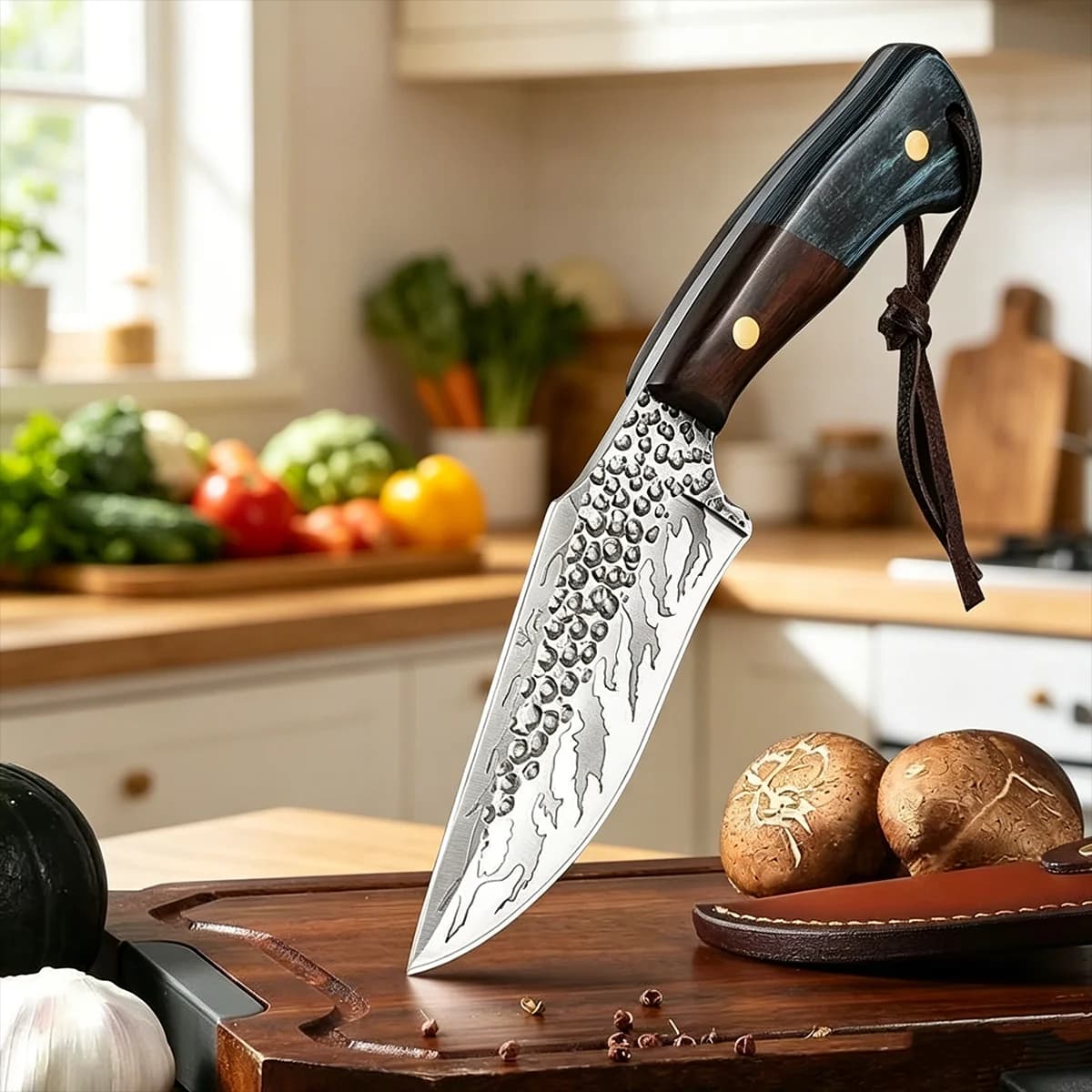 Coltello da Cucina Multiuso in Acciaio Inossidabile 7Cr17 da 4 Pollici per Disossare, Affettare, Tagliare, Barbecue e Sbucciare