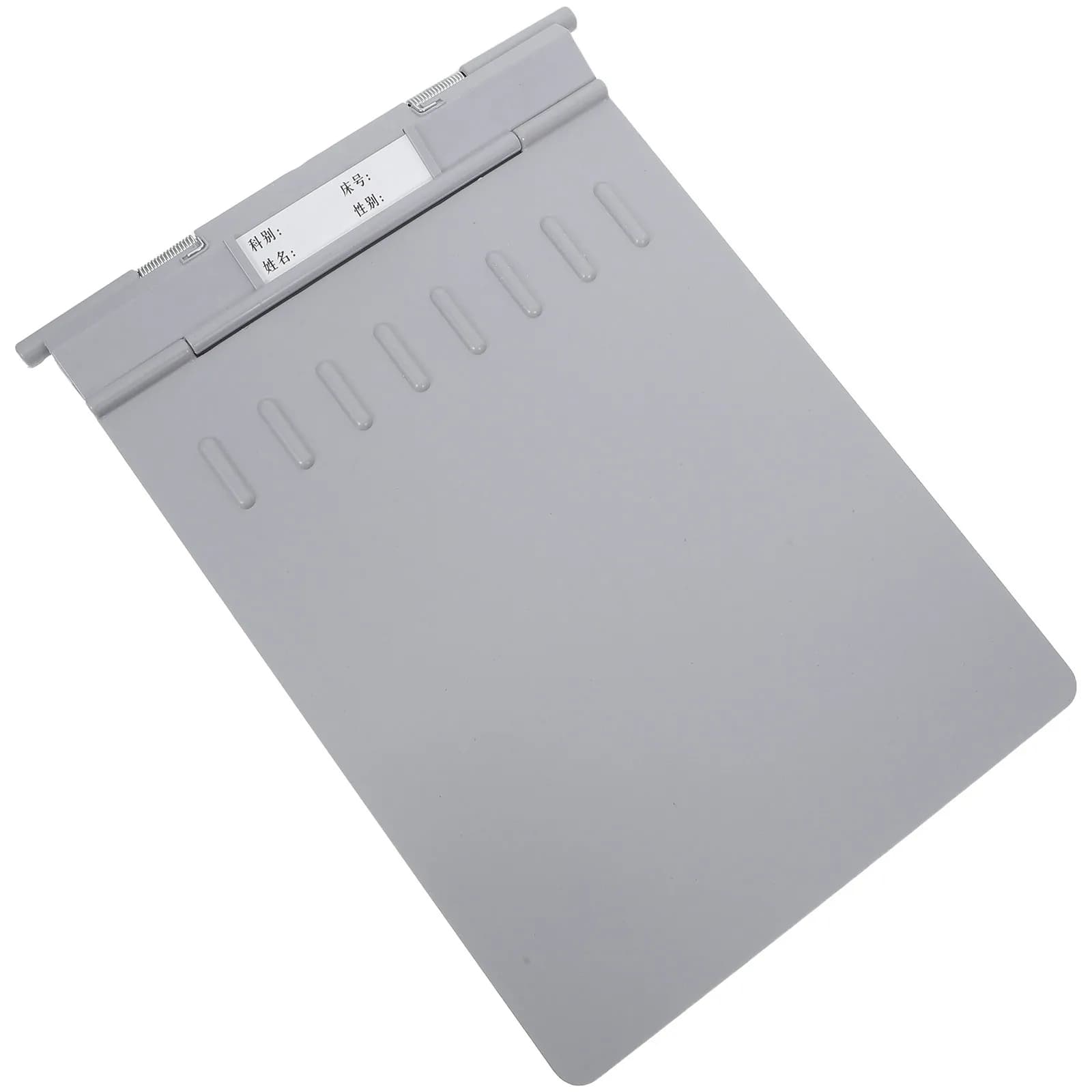 Grey Plastic Clipboard Nursing Lightweight Waterproof Folder High Capacity Clip Chart Organizer Hospital File Document