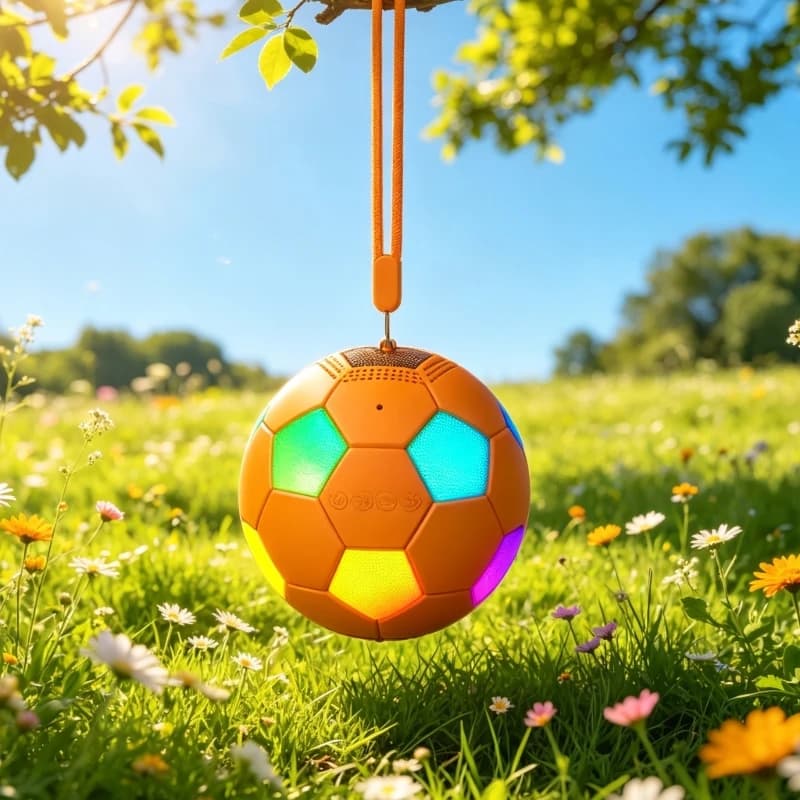 547B Small Football Portable Speaker With Bluetooth-Compatible 5.3 360 Degree Sound