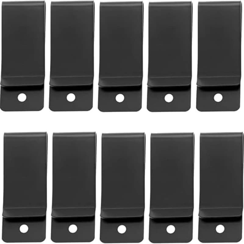 10 pezzi clip da cintura in metallo guaina clip da cintura chiusura gancio a molla morsetto supporto fibbia versatile per tasche portafoglio buste gancio chiave fai da te