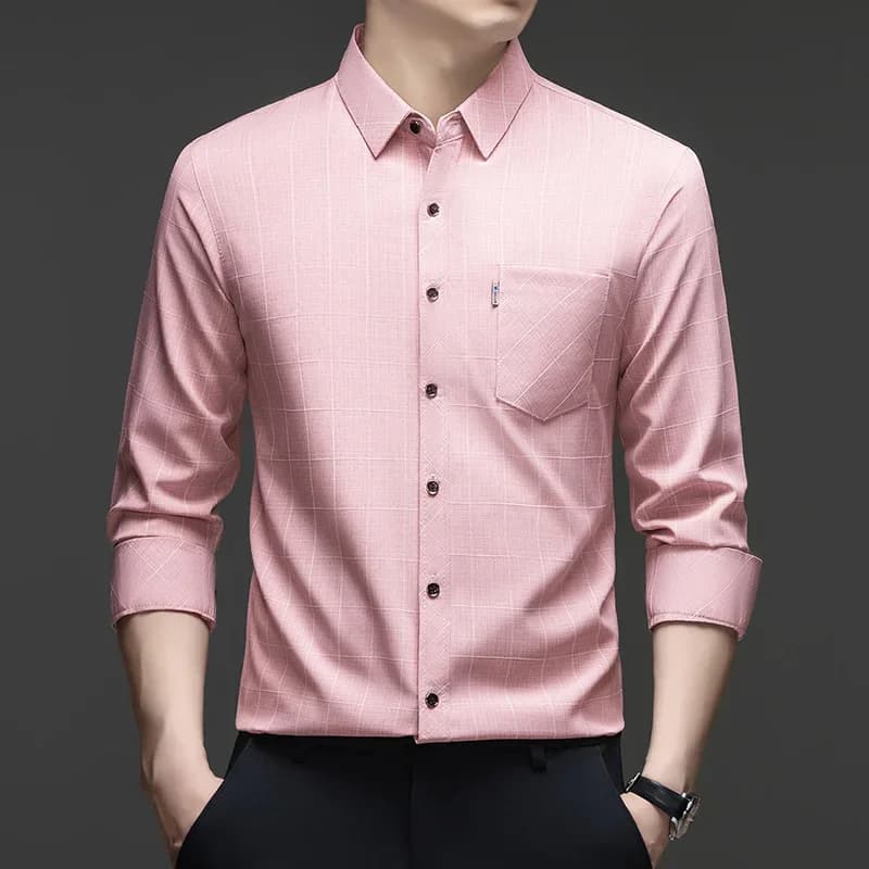 Men Plaid Pattern Short Sleeve Shirt Turn Down Collar Button Up Blouse For Men Daily And Weekend Casual Wear