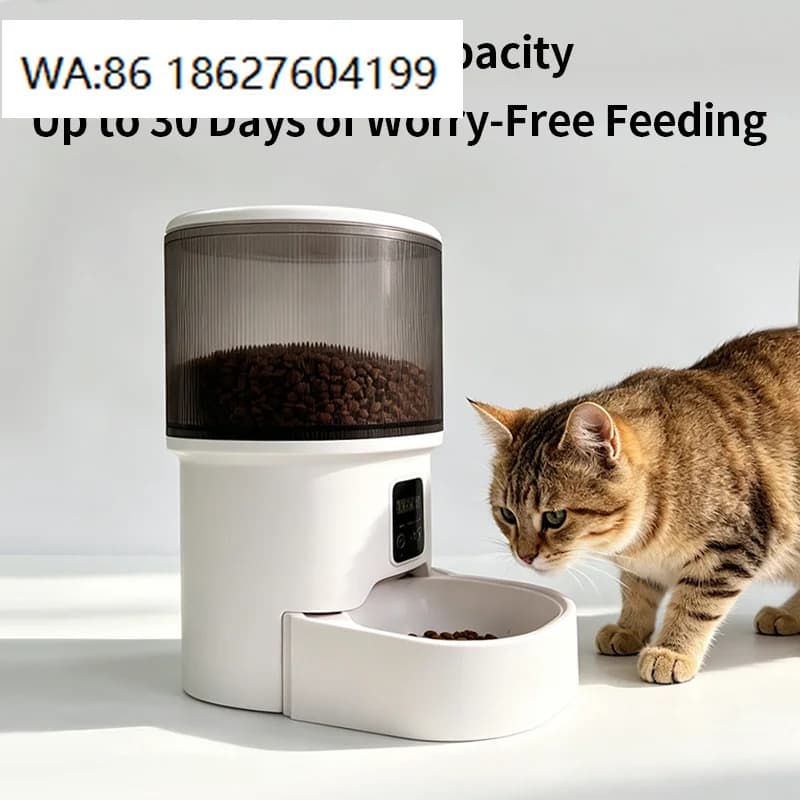 Custom Automatic Stainless Steel Bowl Pet Feeder Home Decor 4l Programmable Timer & Low Moq Cat Dog Smart Food Dispenser