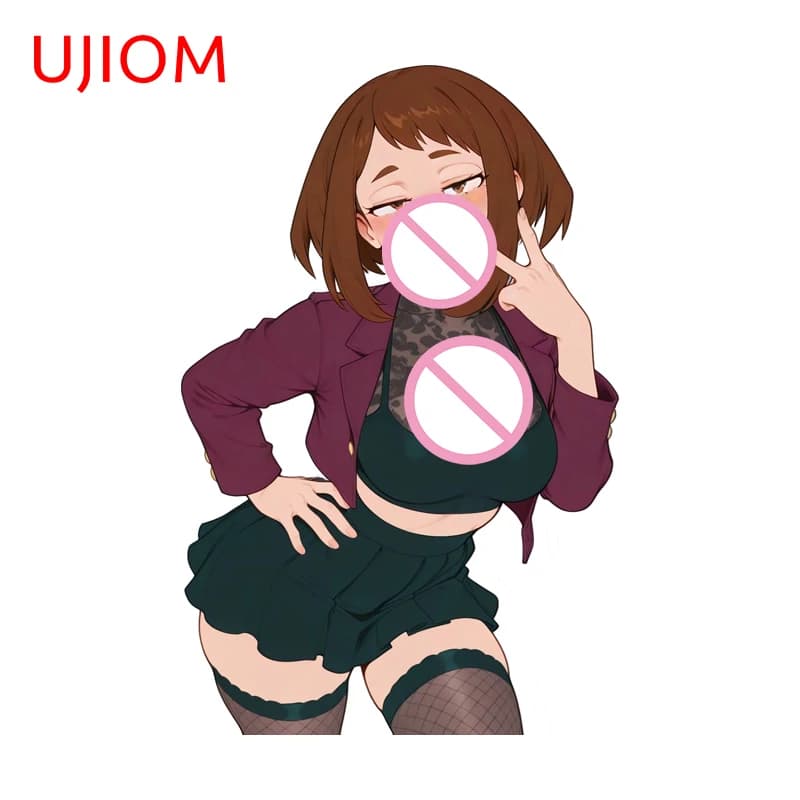UJIOM Ochaco Uraraka Animelover Wall Sticker Exquisite Tendy Eye Catching Sunscreen PVC Decal Adhesive Creative Stickers