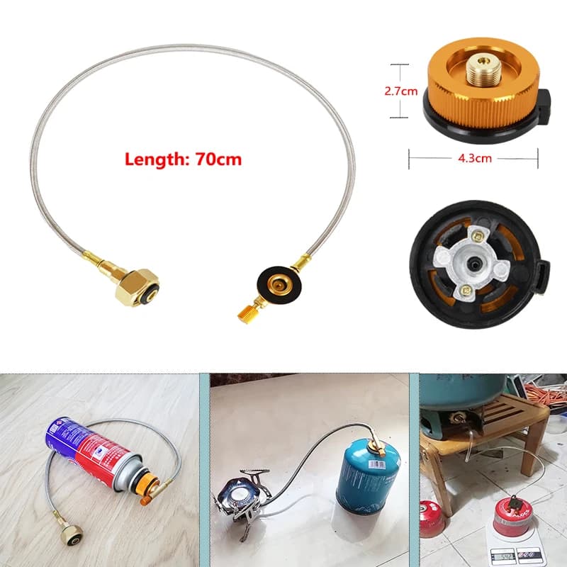 Outdoor Portable Camping Gas Stove Refill Adapter Cylinder Filling Adapter Furnace Connector Accessories Gas Tank Converter Kit