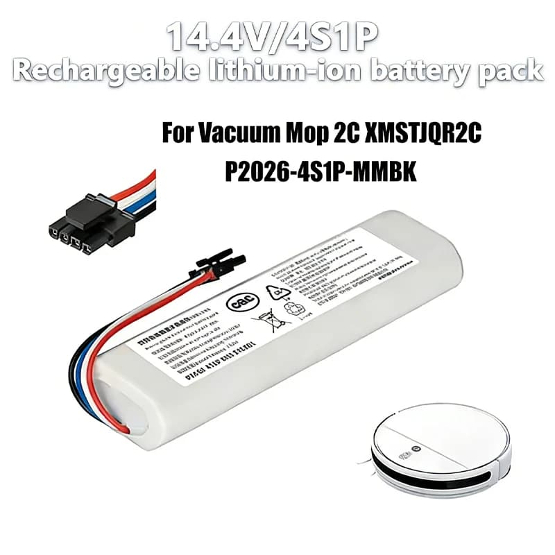 Batteria P2026-4S1P-MMBK 14.4V 4000mAh per Aspirapolvere Robot Vacuum Mop 2C XMSTJQR2C/Xiaomi Trover Robot LDS Vacuum Mop Finder RLS3