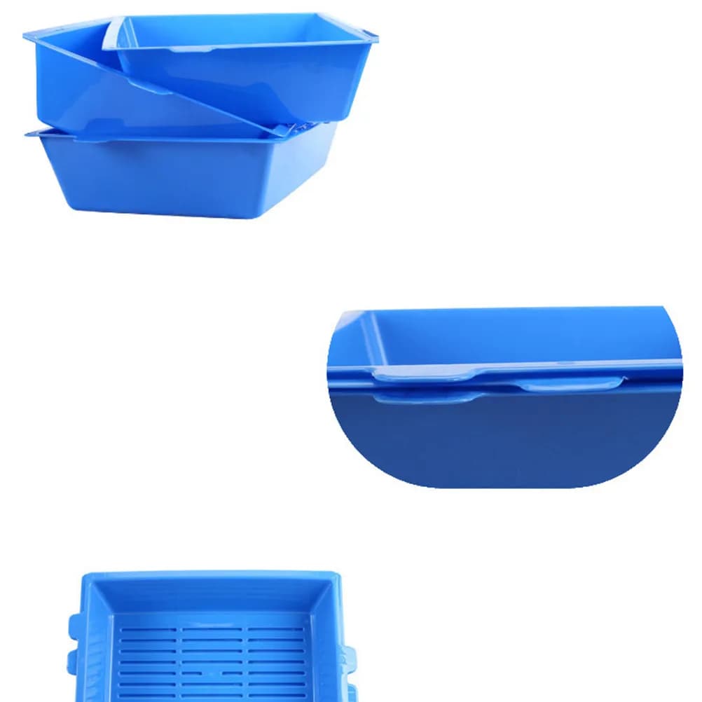 1Pcs Cat Litter Basin Blue Opening Type Heavy Duty Pet Toilet Ideal for Potty Training Easy Maintenance Cat Supplies