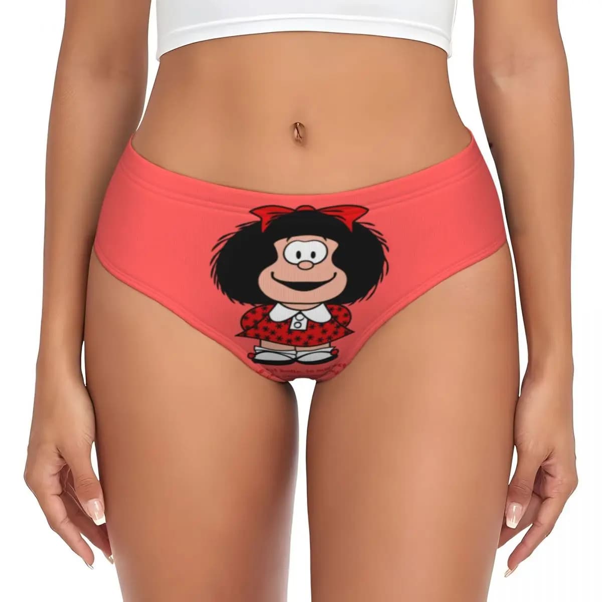 Mutandine personalizzate Kawaii Mafalda da donna elasticizzate Quino Argentina Cartoon, regalo di San Valentino