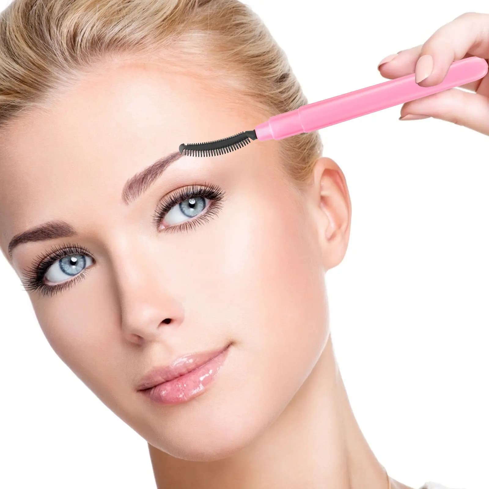 Set di 6 Spazzole in Silicone per Ciglia, Morbide Applicazioni per Mascara, Strumenti Leggeri e Portatili per il Trucco degli Occhi