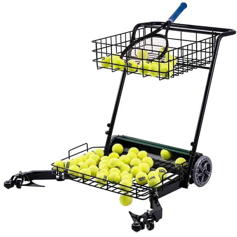 Macchina automatica da tennis, dispositivo per la raccolta delle palline del carrello per la raccolta delle palline dell'artefatto, cestino del telaio