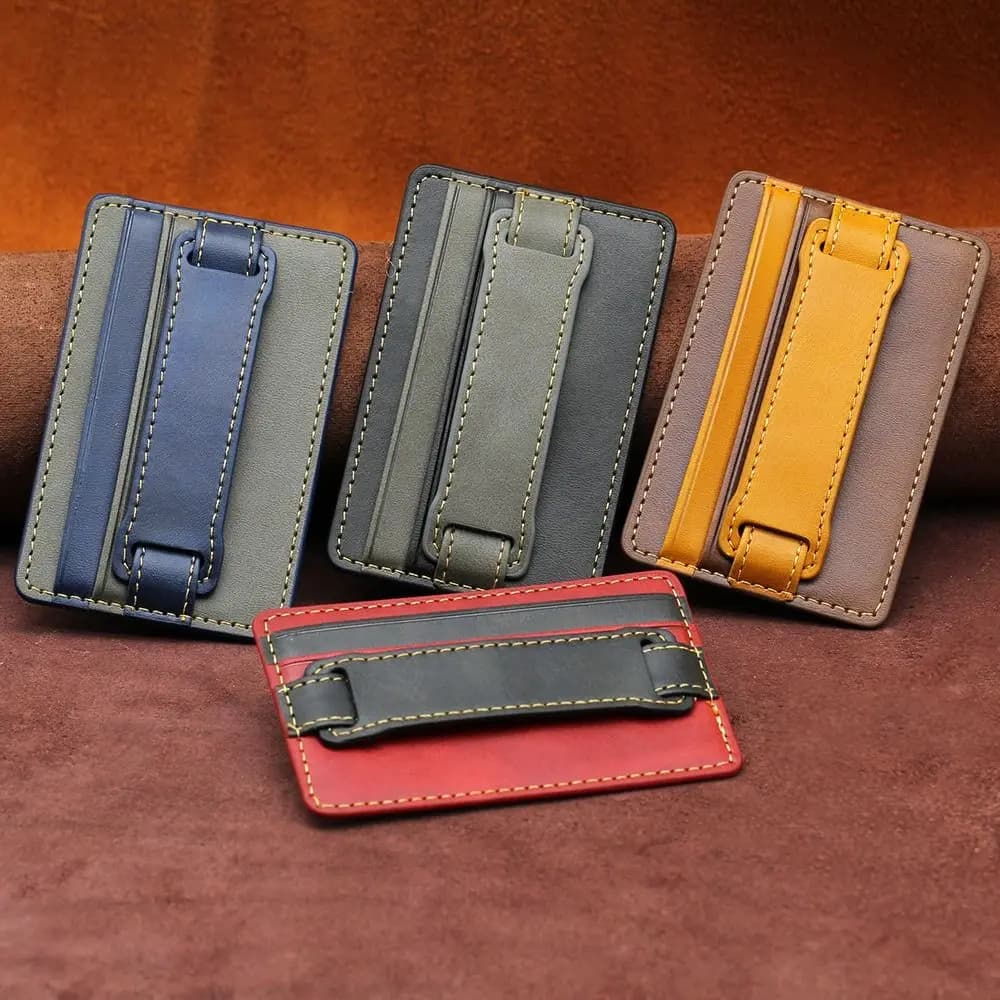 1 pz universale adesivo porta carte di credito moda cellulare tasca porta carte di credito portafoglio del telefono Stick on Pocket Pouches