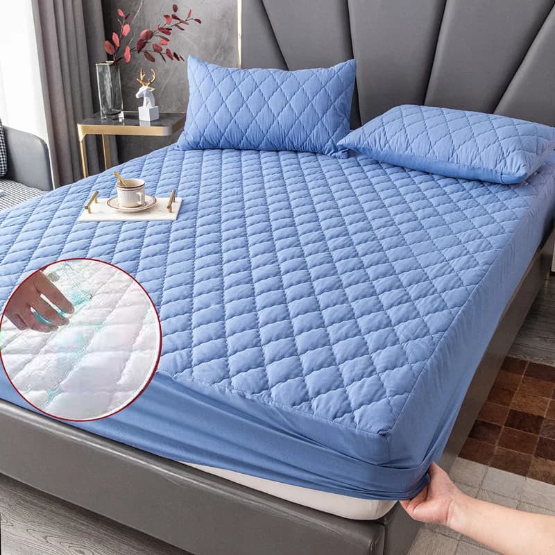 Waterproof Thicken Mattress Pad Protector Adjustable Fitted Sheets Bed Covers Anti-bacterial Pad for Bed 150x200 160x200 180x200