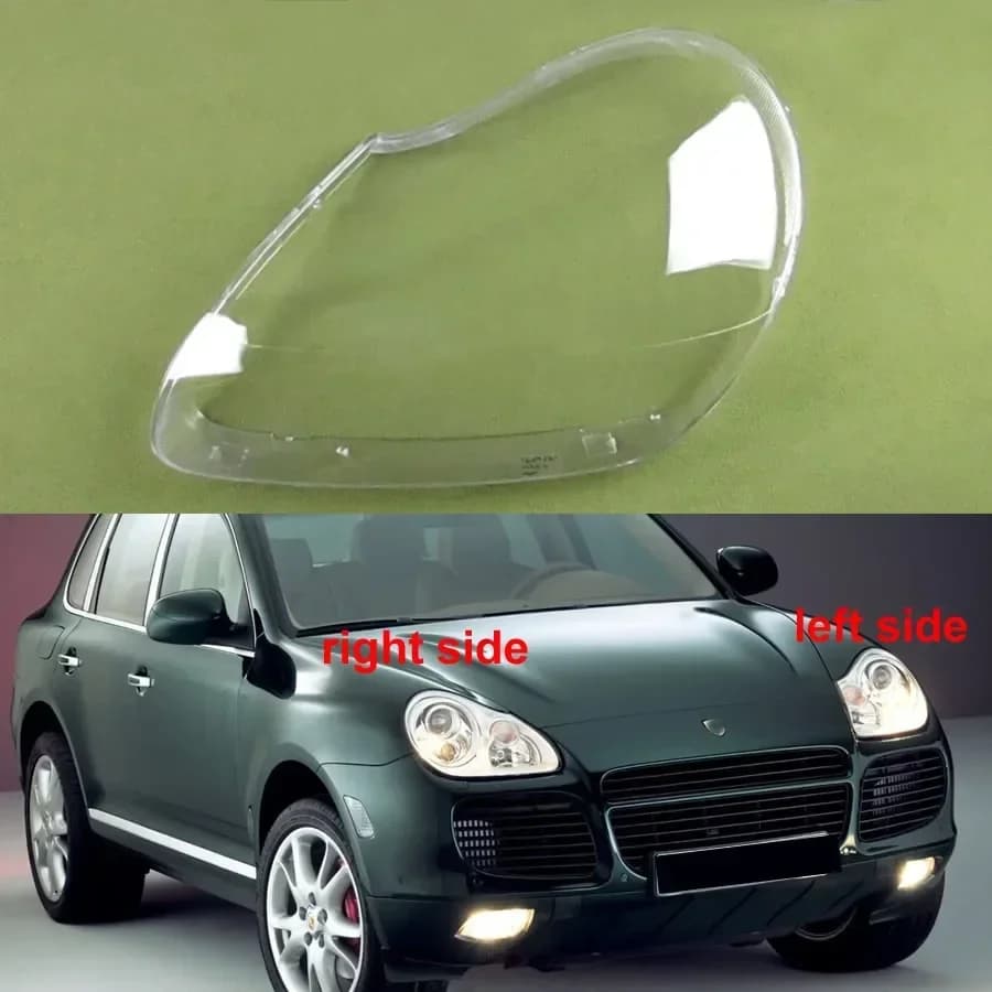 Per Porsche Cayenne 2005 2006 Faro Copertura Ombra Paralume Trasparente Faro Borsette Plexiglass Sostituire Lente Originale