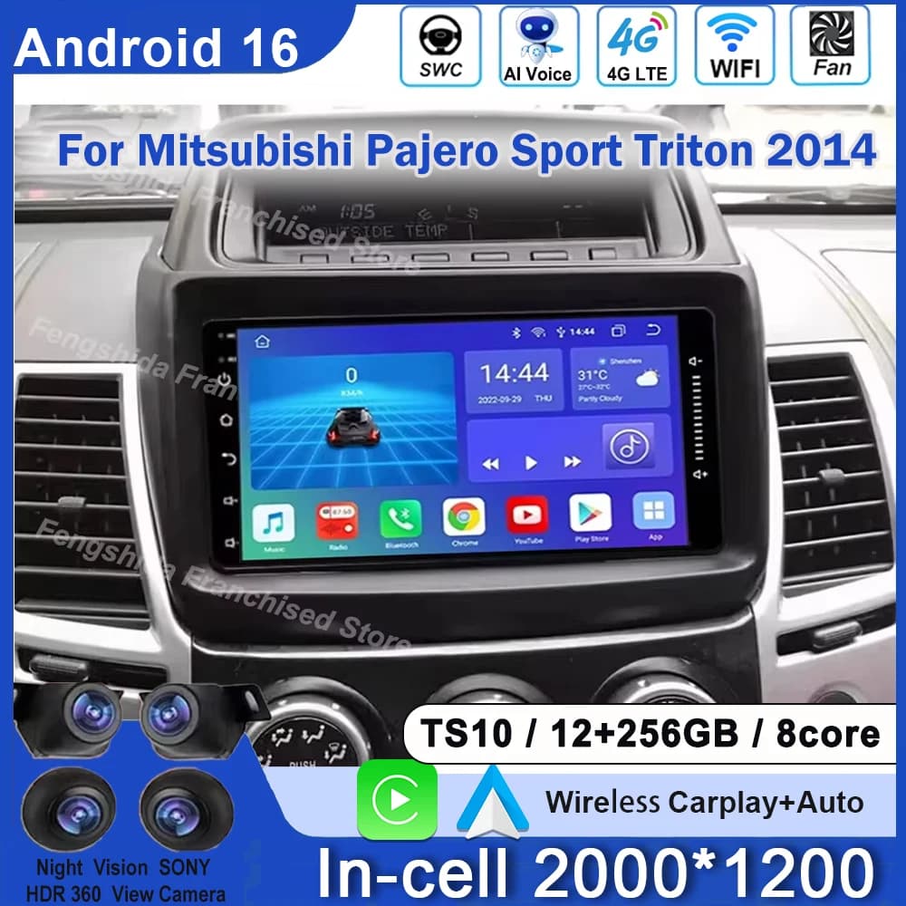 Autoradio 7 inch for Mitsubishi Pajero Sport Triton 2014 Carplay Multimedia 5G WIFI Stereo No 2din Autoradio