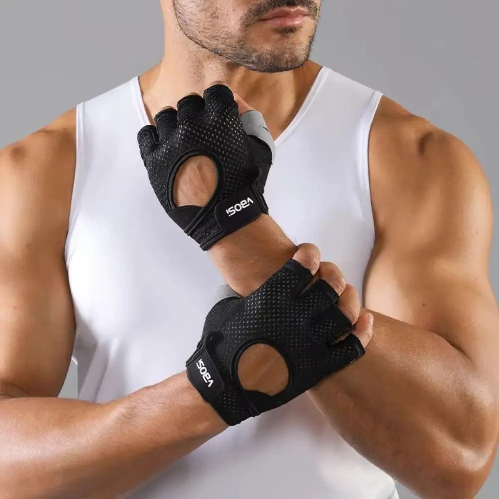 Fitness Gloves Gym half fingers Black Grey Pink Wrist Gloves for Breathable Exercises Non-slip Weight Lifting Equipment Man Woman