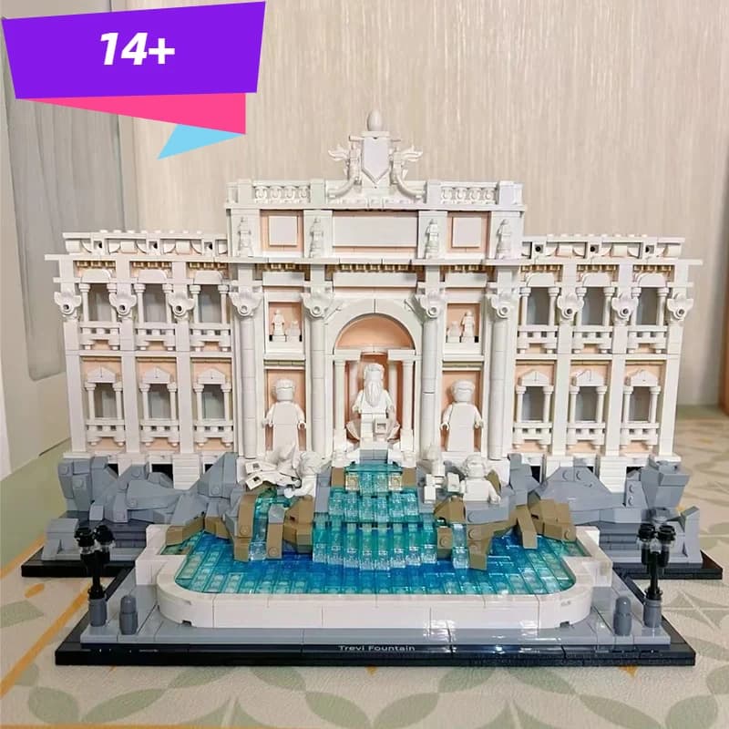 Kit Modello Fontana di Trevi 21062 2025, Iconico Monumento Romano Italiano, Decorazione per Camera, Esposizione per Bambini