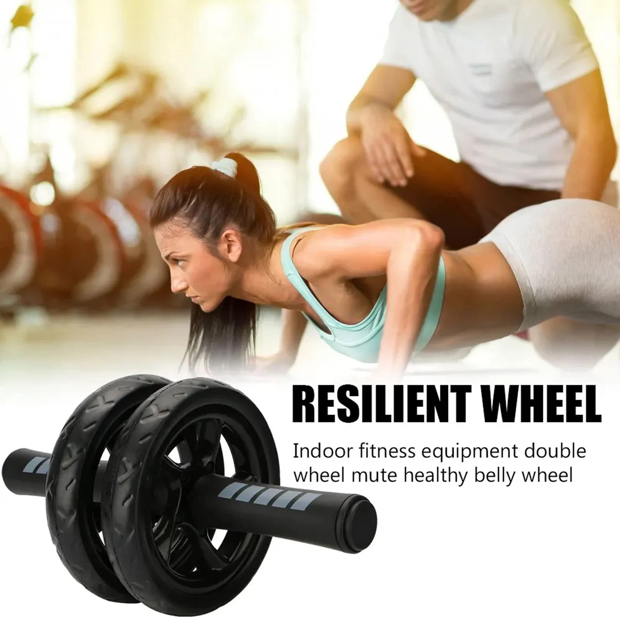Fitness large equipment Ab Roller muscle exercise double abdominal wheel power gym hip trainer for gym workout accessories at home
