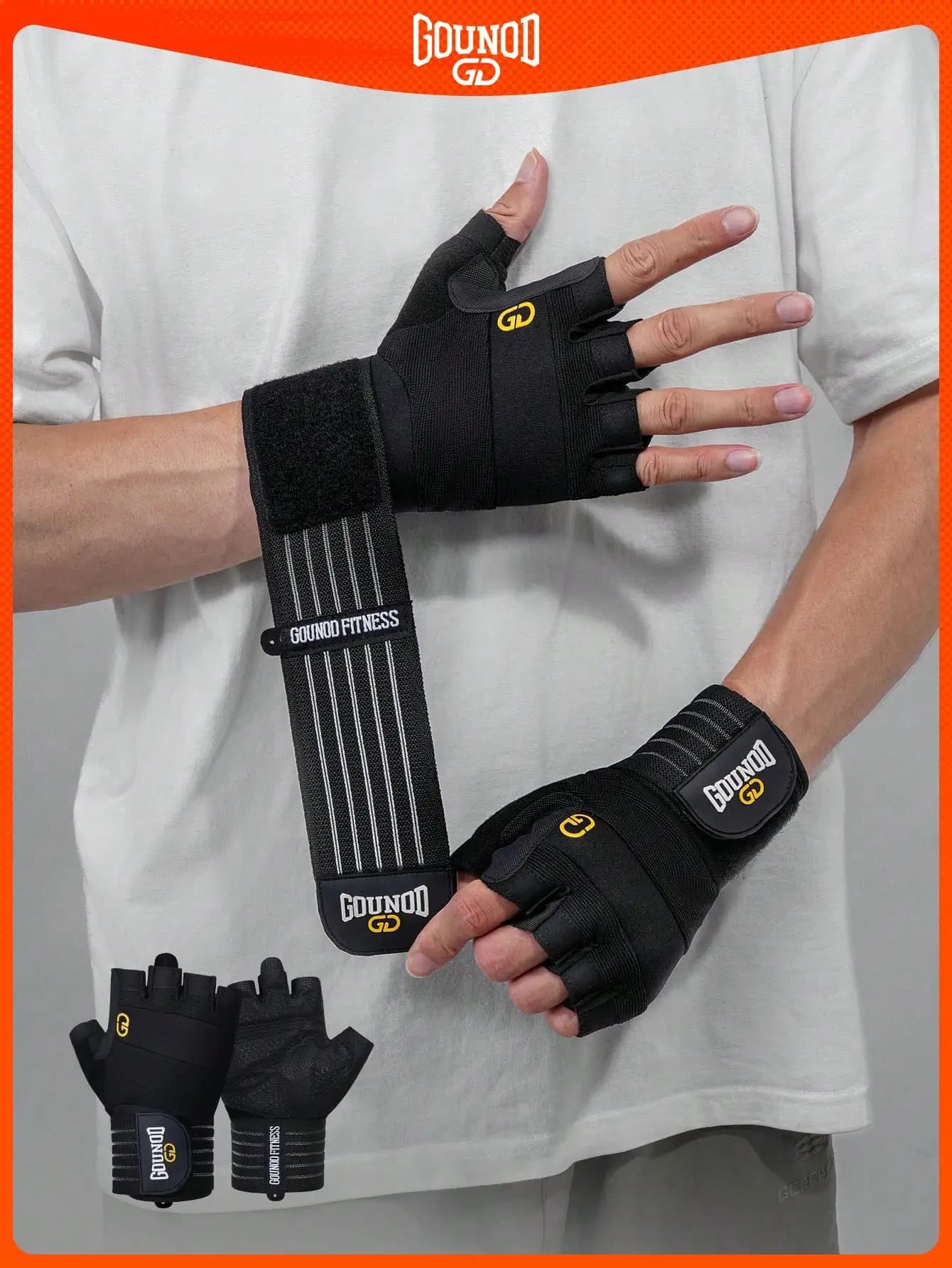 Guanti unisex per sollevamento pesi, antiscivolo, antiurto, protezione del palmo, per trazioni, palestra, fitness, allenamento della forza, guanti da allenamento