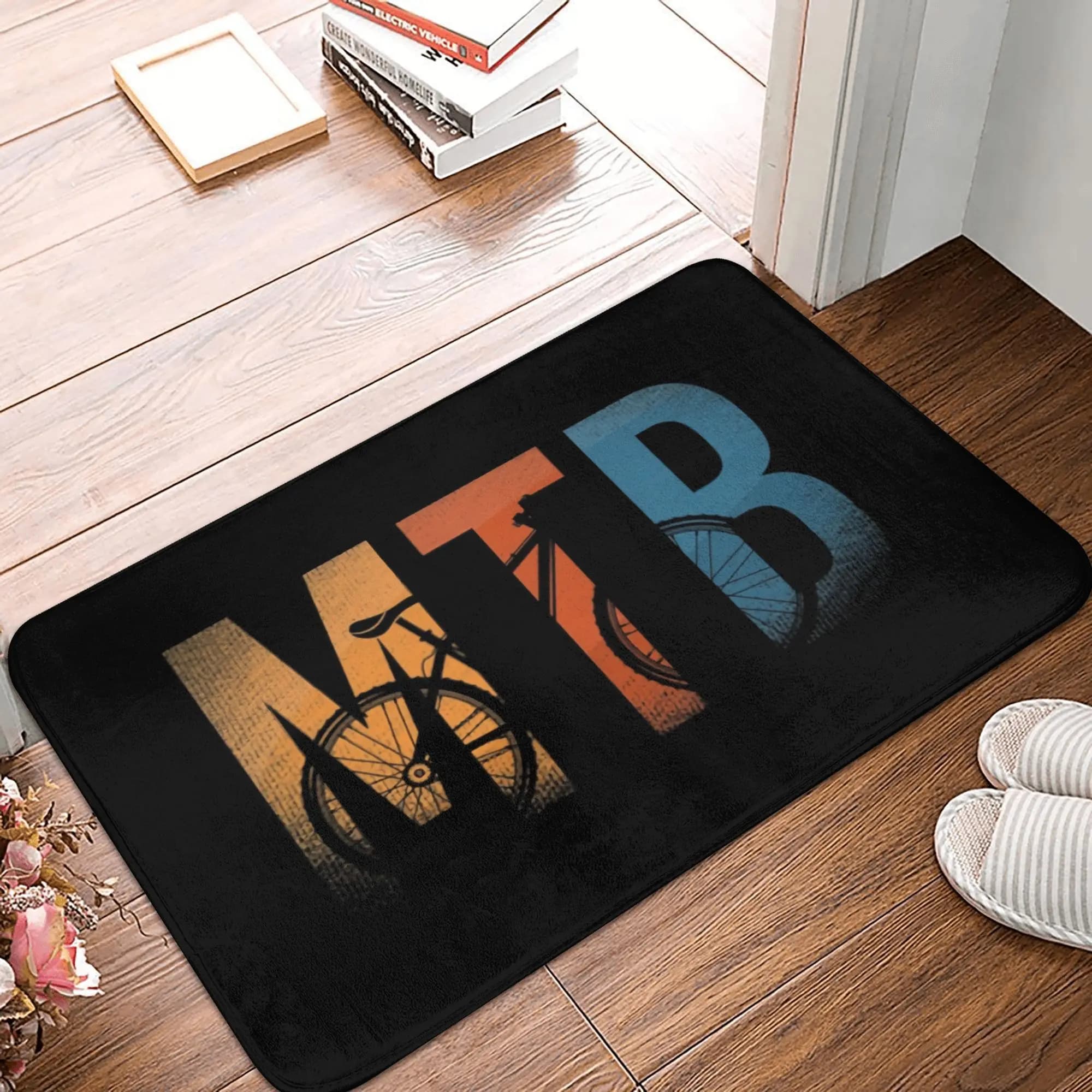 Bicycle Backpack MTB Non-slip Inlet Bathroom Kitchen Floor Mats for Mountain Bike Door Bedroom Balcony Carpet Mat