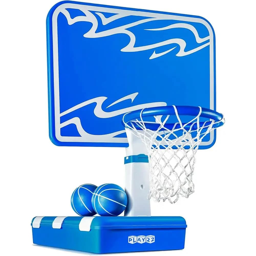 Set da basket con tabellone grande da 33 pollici, altezza regolabile, base con serbatoio d'acqua da 7 galloni, 2 palloni e pompa