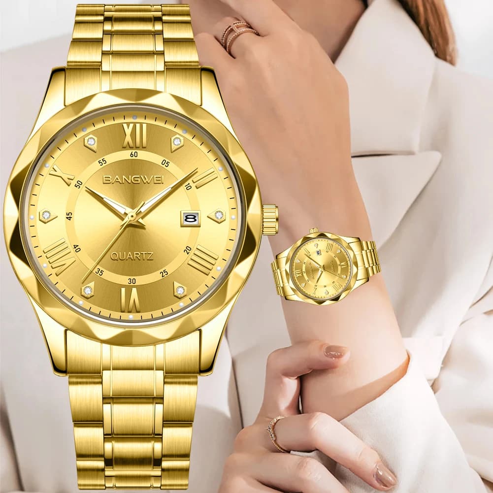 LIGE Orologio al quarzo classico da donna Orologio da donna con design creativo a sei puntatori di diamanti Orologio da donna di lusso delle migliori marche