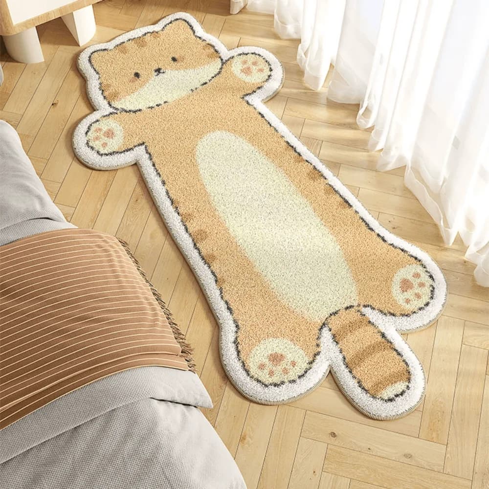 Tappeto da corridoio VIKAMA con stampa di gattini carini, antiscivolo, resistente allo sporco e morbido. Tappeto per camera da letto e soggiorno, decorazione per la casa