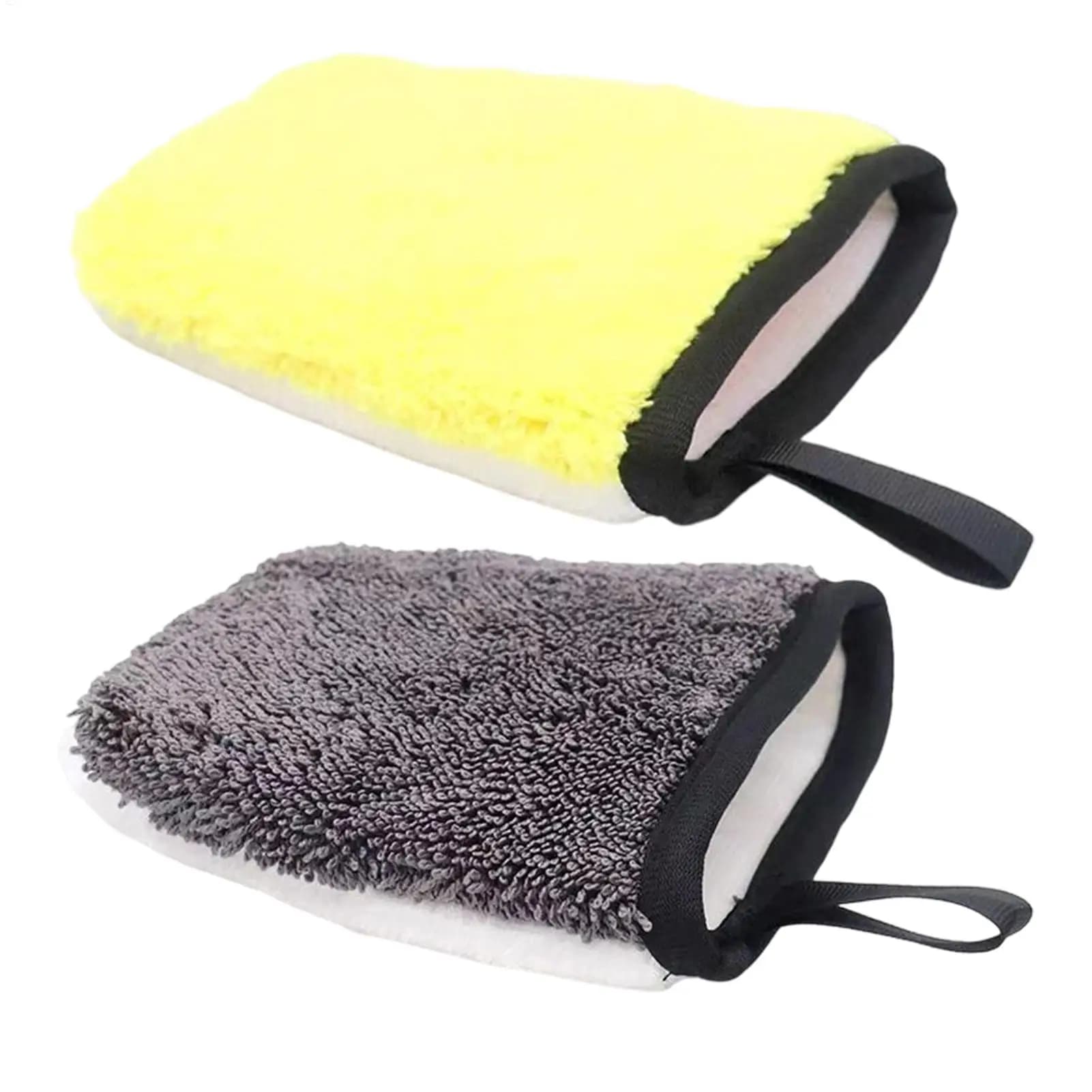 Microfiber Car Wash Mitt Dual-Sided Scratch Free Reusable Detailing Cleaning Brush Soft Washing Glove For Auto Motorcycle RV