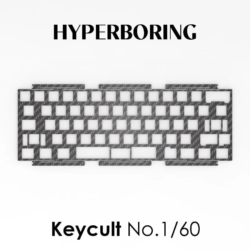 Keycult No.1/60 Piastra di posizionamento Accessori per tastiera meccanica PC PP ALU CF Scheda di posizionamento Accessori da gioco personalizzati
