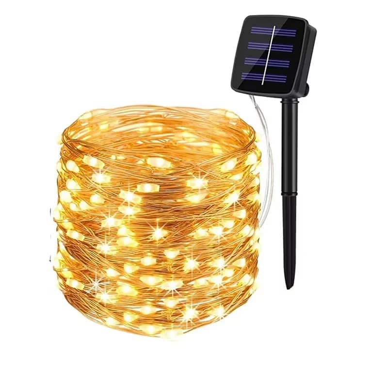 Fata Luce LED Luci solari per esterni Ghirlanda Luce solare impermeabile per esterni per la decorazione natalizia di strada della festa nuziale del giardino