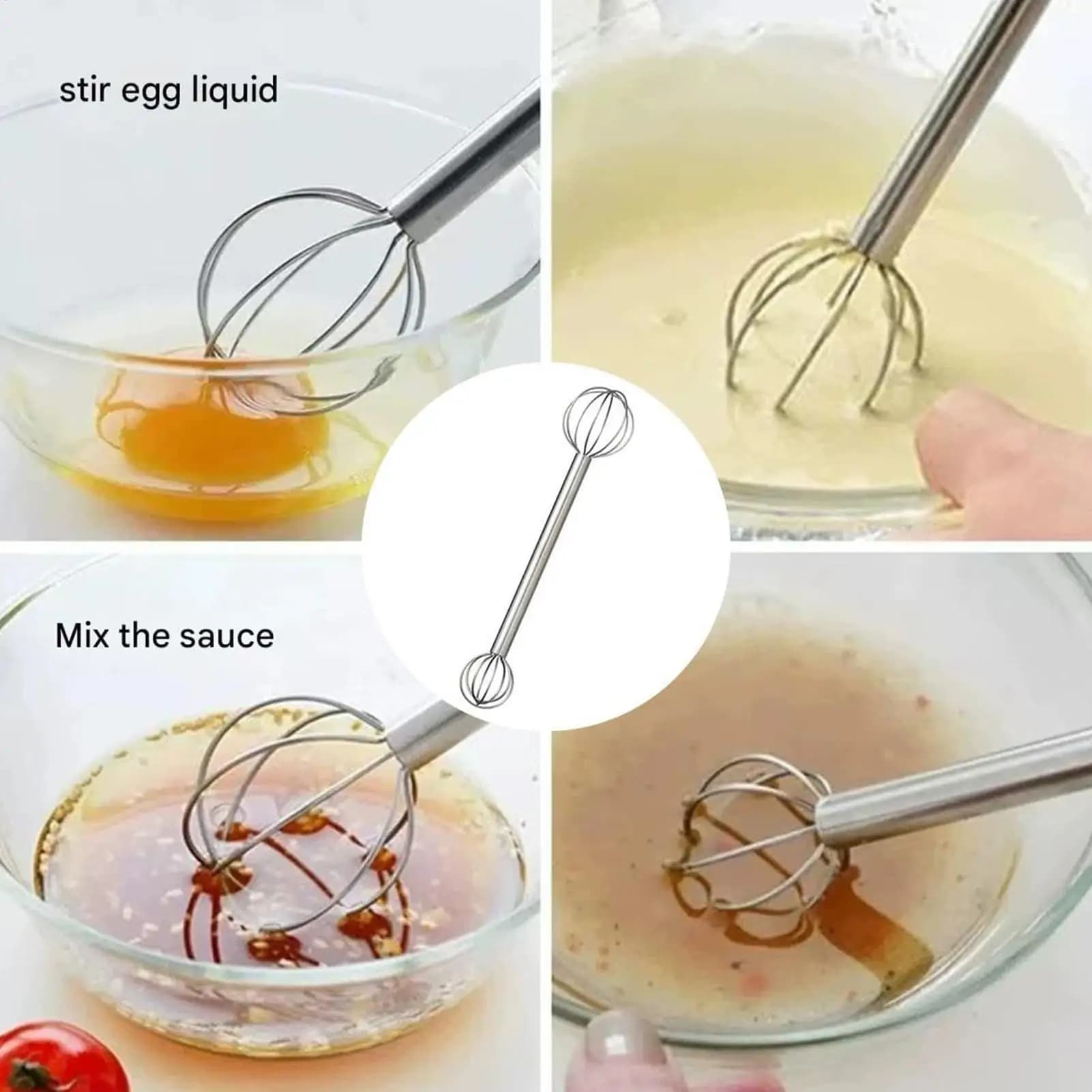 Frusta per panna in acciaio, frullatore manuale per Miso, per zuppe e salse, frusta per alimenti giapponesi, per impasti di uova, salse e zuppe