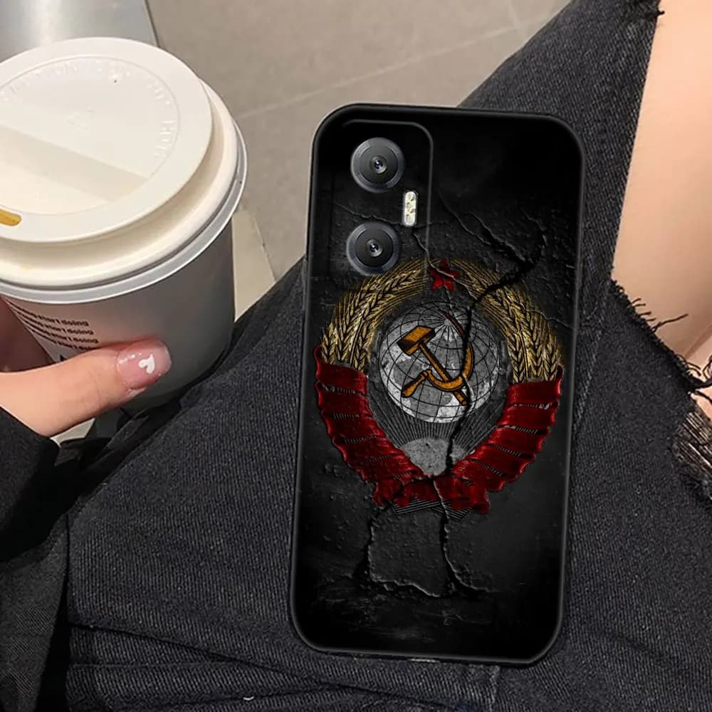Fag Emblem Of Russia CCCP Phone Case For Infinix ZERO TECNO CAMON SPARK 20 30 30S 40 POVA 5 6 7 POP SMAR 8 9 10 DIY Shell Cover