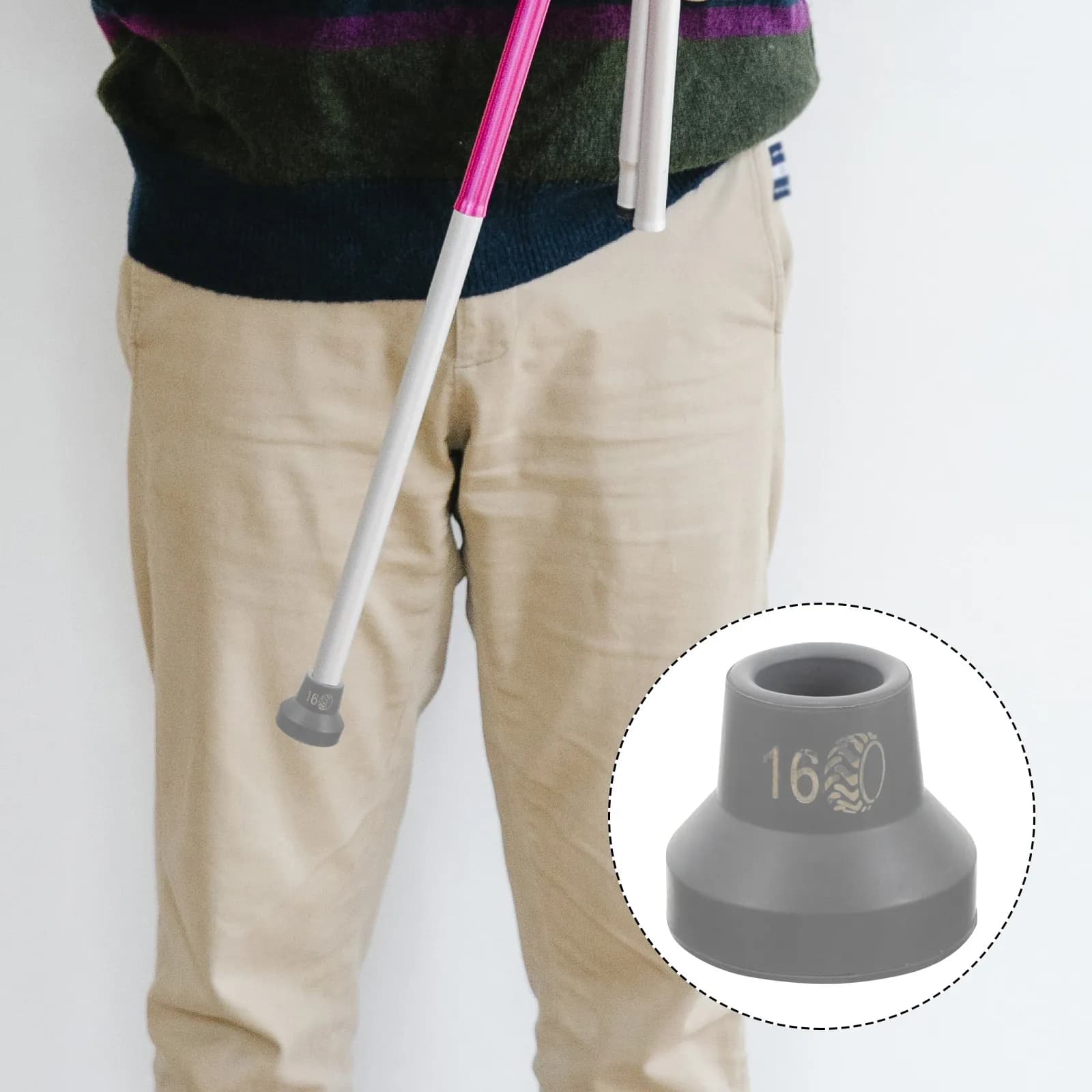 4 Pieces Rubber Toe for Sticks, Anti-Slip, Spare Parts, for Stroller Sticks, Trekking Sticks and Tip