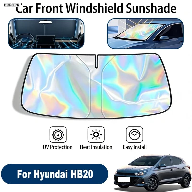 Windshield Sun Shade For Hyundai HB20 Foldable UV Reflective Front Window Sun Protection Cover Accessories
