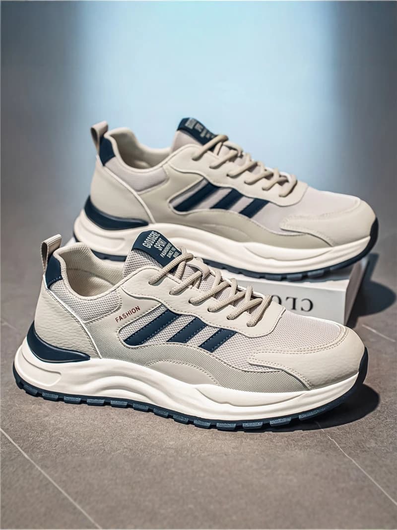 Scarpe da Corsa Casual da Uomo, Tendenza Primavera-Estate, Sneakers alla Moda con Suola Spessa e Tomaia Alta, Traspiranti e Confortevoli