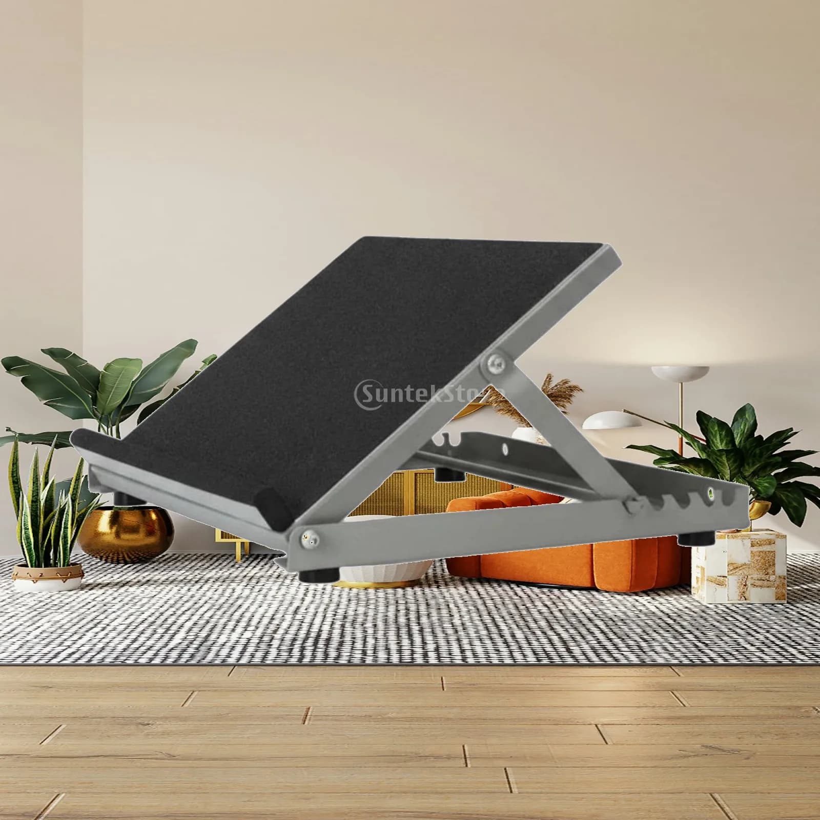 Stretching Board Iron PVC Incline Calf Stretcher Non Slip Rehab Tool for Plantar Fascia Relief Training