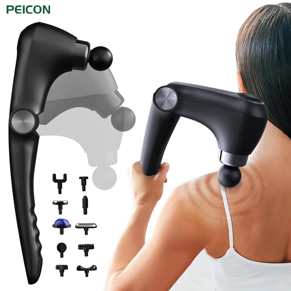 Massage sprocket Massage shoulder massager with extended handle Neck strap waist body High frequency electric muscle massager