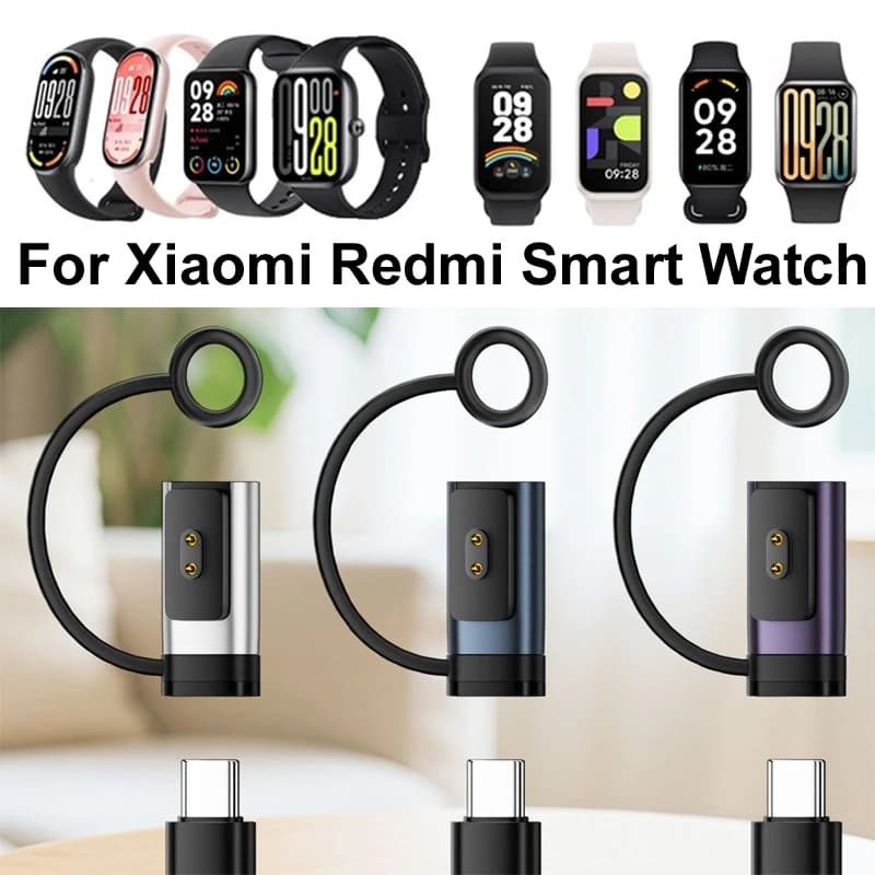 Cavo adattatore magnetico per caricabatterie USB TYPC per Xiaomi Smart Watch 8/9/10/pro/NFC Redmi Active Lite Horloge 5/4/3 MiBand2/3 ricarica