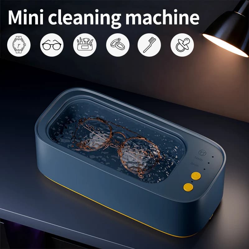Pulitore ad ultrasuoni alimentato tramite USB Strumento multiuso con vibrazione ad alta frequenza per gioielli, occhiali, bretelle, pulizia del cinturino dell'orologio