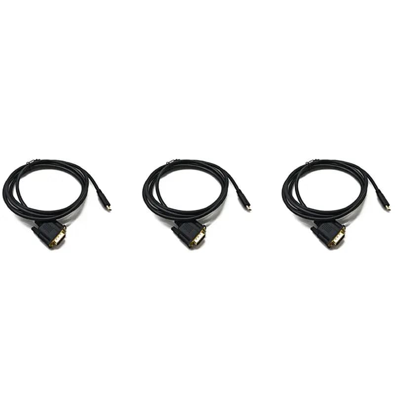3X USB C To VGA Cable 5.9 Feet/1.8M, USB Type C To VGA Cable, Suitable For USB 3.1 Devices-Suitable For HP, Etc.