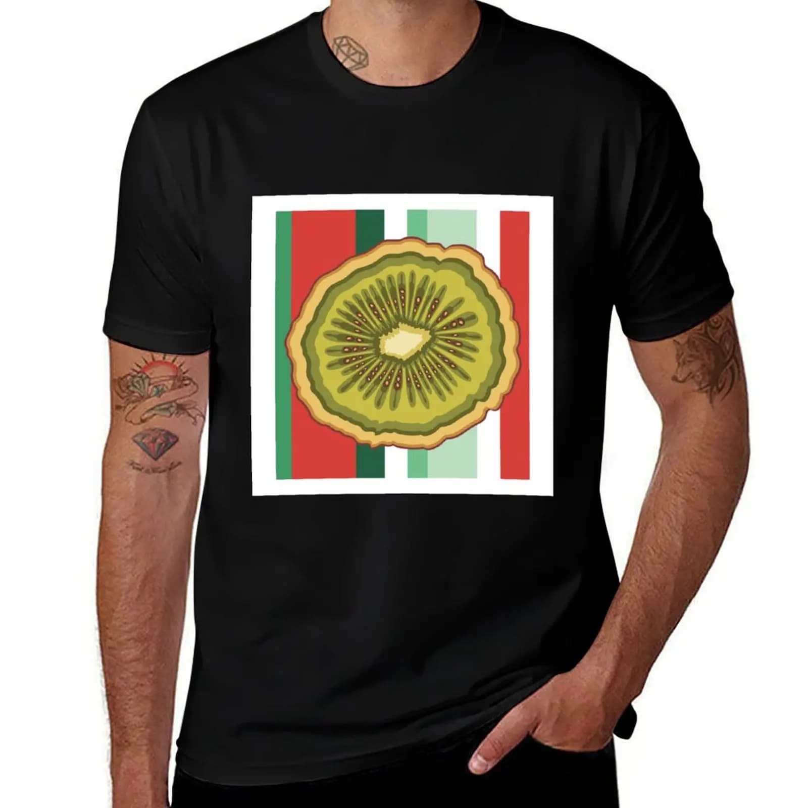 Project A Fruit series-Kiwi T-Shirt Dry Fit Running Top a maniche corte